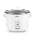AROMA® Rice Cooker, 3-Cup (Uncooked) / 6-Cup (Cooked), Small Rice Cooker, Oatmeal Cooker, Soup Maker, Auto Keep Warm, 1.5 Qt, White, ARC-363NG - My Kitchen Products
