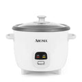 AROMA Rice Cooker, 3-Cup (Uncooked) / 6-Cup (Cooked), Small Rice Cooker, Oatmeal Cooker, Soup Maker, Auto Keep Warm, 1.5 Qt, White, ARC-393NG - My Kitchen Products