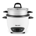 AROMA® Rice Cooker, 3-Cup (Uncooked) / 6-Cup (Cooked), Steamer, Small Rice Cooker, Oatmeal Cooker, Soup Maker, Auto Keep Warm, 1.5 Qt, White, ARC-743-1NG - My Kitchen Products