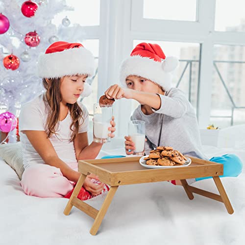 Artmeer Bed Tray Table with Folding Legs,Bamboo Breakfast in Bed for TV Table, Laptop Computer Tray,Eating,Snack Tray(Bamboo) - My Kitchen Products