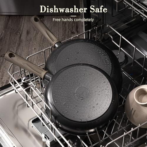 Astercook 19 Pcs Pots and Pans Set Non Stick, Black Titanium Induction Kitchen Cookware Sets, Non toxic Healthy Kitchen Cooking Set with Frying Pans Set, PTFE PFOA PFOS Free, Fathers Day Gift for Men - My Kitchen Products