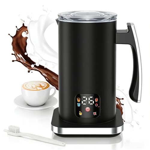 Automatic Milk Frother 6-in-1, Electric Milk Frother and Steamer 420ml, Milk Steamer and Frother for Latte, Coffee Frother Machine, Warm and Hot Chocolate Maker, Cold Foam Maker, Cappuccinos - My Kitchen Products