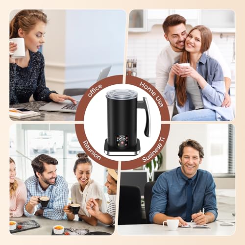 Automatic Milk Frother 6-in-1, Electric Milk Frother and Steamer 420ml, Milk Steamer and Frother for Latte, Coffee Frother Machine, Warm and Hot Chocolate Maker, Cold Foam Maker, Cappuccinos - My Kitchen Products