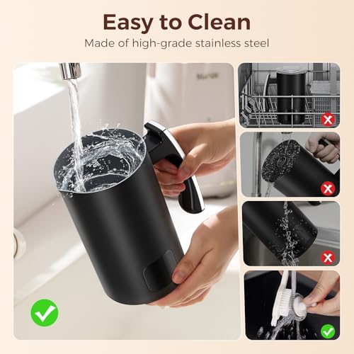 Automatic Milk Frother 6-in-1, Electric Milk Frother and Steamer 420ml, Milk Steamer and Frother for Latte, Coffee Frother Machine, Warm and Hot Chocolate Maker, Cold Foam Maker, Cappuccinos - My Kitchen Products