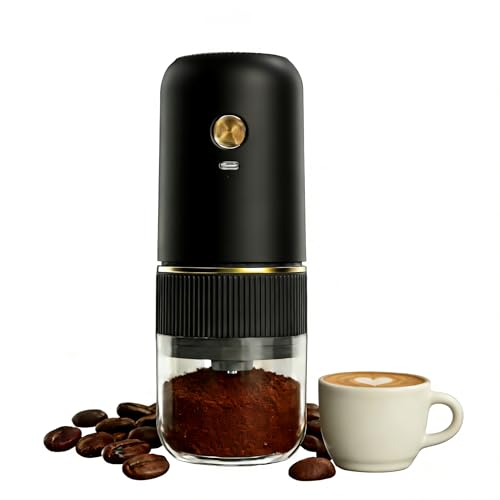 Automatic Spice Grinder Rechargeable Salt Mill Pepper Grinder Electric Coffee Grinder Adjustable Coarseness Removable Design Kitchen Tool (Grinder Z Black) - My Kitchen Products