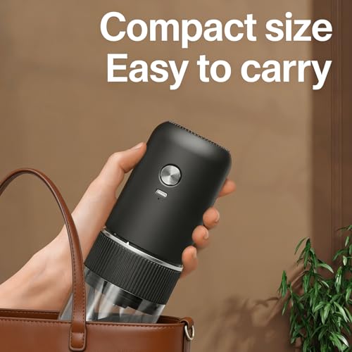 Automatic Spice Grinder Rechargeable Salt Mill Pepper Grinder Electric Coffee Grinder Adjustable Coarseness Removable Design Kitchen Tool (Grinder Z Black) - My Kitchen Products