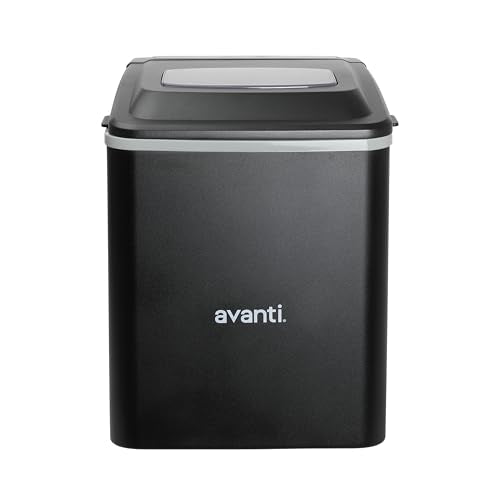 Avanti Ice Maker Mighty Ice Countertop Design Makes 26 Pounds of Bullet-Shaped Ice Cubes in 24 Hours, Digital Touch Controls and Self Cleaning Function, Includes Scoop, Black - My Kitchen Products