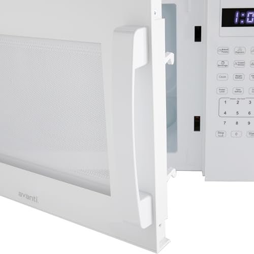 Avanti Microwave Oven 1000-Watts Countertop Compact with 9 Pre-Set Cooking Settings, Speed Defrost & By Weight, Electronic Control Panel and Glass Turntable, 1.5-Cu.Ft., White - My Kitchen Products