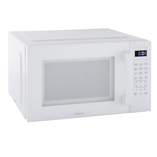 Avanti Microwave Oven 1000-Watts Countertop Compact with 9 Pre-Set Cooking Settings, Speed Defrost & By Weight, Electronic Control Panel and Glass Turntable, 1.5-Cu.Ft., White - My Kitchen Products