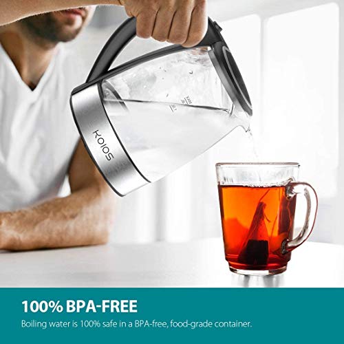 AZEUS Electric Kettle 1500W Tea Kettle, 1.8L Large Capacity with Auto Shut-Off and Boil-Dry Protection, BPA-Free - My Kitchen Products