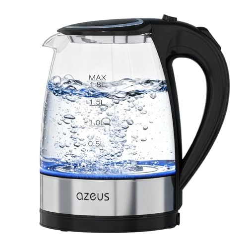 AZEUS Electric Kettle 1500W Tea Kettle, 1.8L Large Capacity with Auto Shut-Off and Boil-Dry Protection, BPA-Free - My Kitchen Products