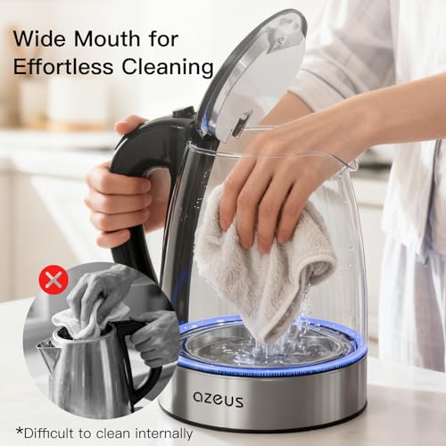 AZEUS Electric Kettle 1500W Tea Kettle, 1.8L Large Capacity with Auto Shut-Off and Boil-Dry Protection, BPA-Free - My Kitchen Products