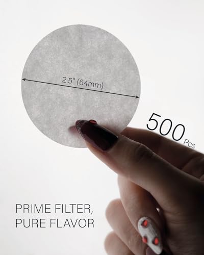 Bake Choice 500-Count Replacement Paper Filters - Round Disposable Coffee Filters Paper Compatible with Aeropress Coffee Makers for Brewing Tea and Coffee - My Kitchen Products