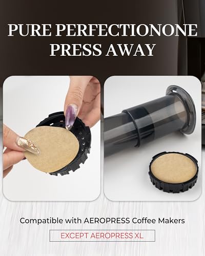 Bake Choice 500-Count Unbleached Coffee Filters - Round Disposable Coffee Filter Papers Compatible with Aeropress Coffee Makers for Brewing Tea and Coffee - My Kitchen Products