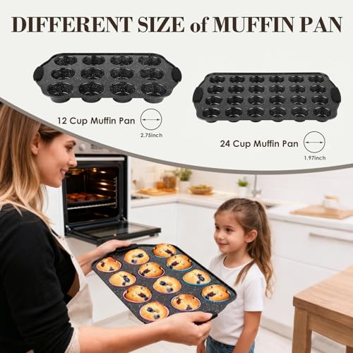 Baking Pans Set Nonstick, Bakeware Sets Stackable with Silicone Handles, AIVIKI 22 Pieces Oven Pan for Cooking Including Baking Cookie Sheet with Rack, Roast Pan, Cake Pan, Loaf Pan, Muffin Pan, Black - My Kitchen Products