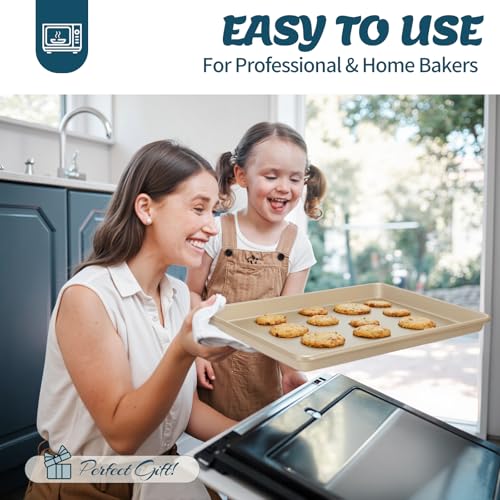 Baking Pans Set, Nonstick Stackable Bakeware Sets, Oven Pans for Cooking, AIVIKI 6 Pieces Baking Sheets Set Including Cookie Sheet, Deep Roaster Pan, Square Pan, Loaf Pan, Muffin Pan, Carbon Steel - My Kitchen Products