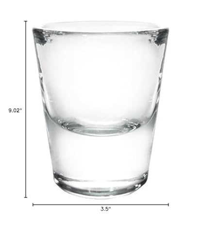BARCONIC 1 oz Thick Base Clear Shot Glass (Pack of 12) - My Kitchen Products