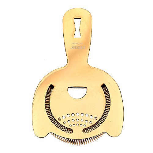 Barfly Heavy Duty Spring Bar Strainer, Gold Plated - My Kitchen Products
