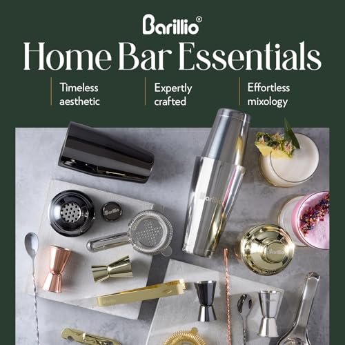 Barillio Bar Tool Set Pro Edition - Stainless-Steel Cocktail Shaker Set - Mixology Bartender Kit w/Boston Shaker, Drink Mixer & Muddler for Cocktails - Home Bar Accessories - 32-Pc Bar kit - My Kitchen Products