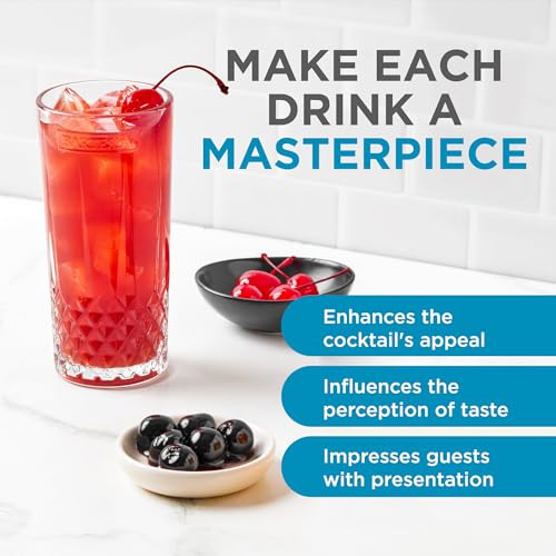 Bartesian Diamond Etched Highball Glasses - 10.5 Oz Tall High Ball Collins Glass Set for Mixed Cocktails & Mocktails - Classy Home Bar Mixing Glassware with Luxurious Gift Packaging - Set of 2 - My Kitchen Products