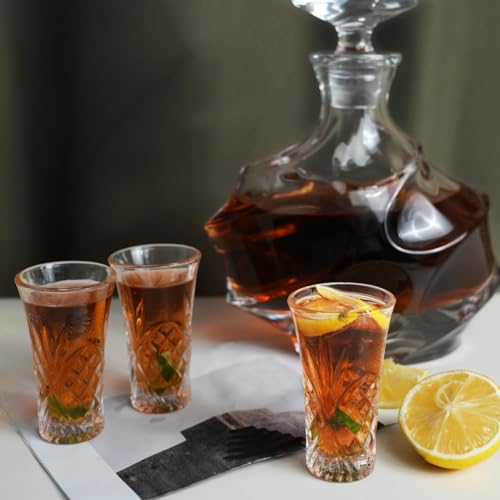 BCnmviku 2Pack Shot Glasses 65ML/2.2OZ Tequila Glasses Heavy Base Cordial Glasses - My Kitchen Products