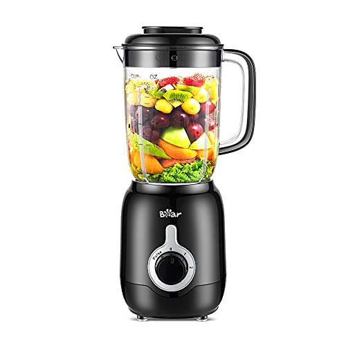 Bear Blender, 2025 New 700W Smoothie Countertop Blender with 40oz Cup for Shakes and Smoothies, 3-Speed for Crushing