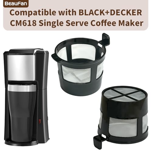 Beaufan 1 Pack Reusable Coffee Filter Compatible with BLACK+DECKER CM618 Single Serve Coffee Maker - My Kitchen Products