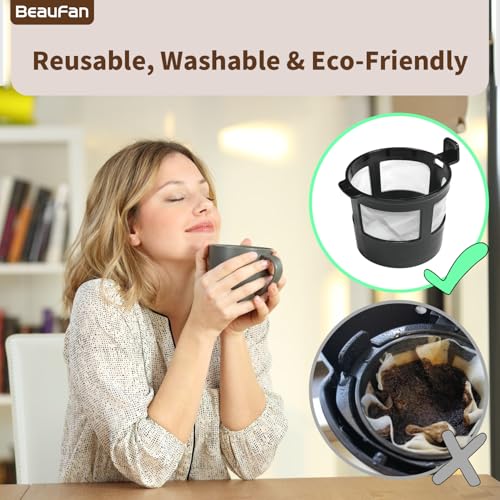Beaufan 1 Pack Reusable Coffee Filter Compatible with BLACK+DECKER CM618 Single Serve Coffee Maker - My Kitchen Products