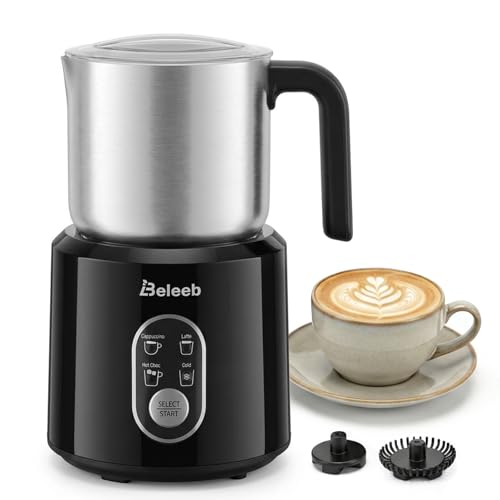 Beleeb Detachable Milk Frother and Steamer: Hands-Free Froth & Clean 11.8oz - My Kitchen Products