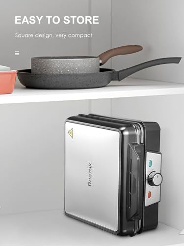 Belgian Waffle Maker 4 Slices, 1200W Waffle Iron, Anti-Overflow Waffle Iron with Browning Knob, Nonstick Plates, Indicator Lights, Silver/Black (Black, Silver) - My Kitchen Products