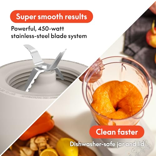 bella 10 Speed Countertop Blender, Juicer & Smoothie Maker, Fits-anywhere™ Kitchenware, Slim Flip & Store Design, Dishwasher Safe 48oz Capacity Pitcher & Lid, Stainless Steel Blade, 450 Watt, Oatmilk - My Kitchen Products