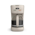 BELLA 12 Cup Programmable Coffee Maker, Reusable Dishwasher Safe Accessories, Easy LCD display, Auto Shutoff, 900 watt, Oatmilk - My Kitchen Products