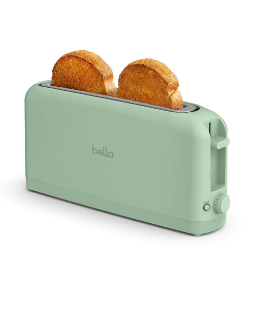 bella 2 Slice Slim Toaster, Fits-anywhere Kitchenware, 6 Setting Shade Control with Reheat & Cancel Buttons, Fits