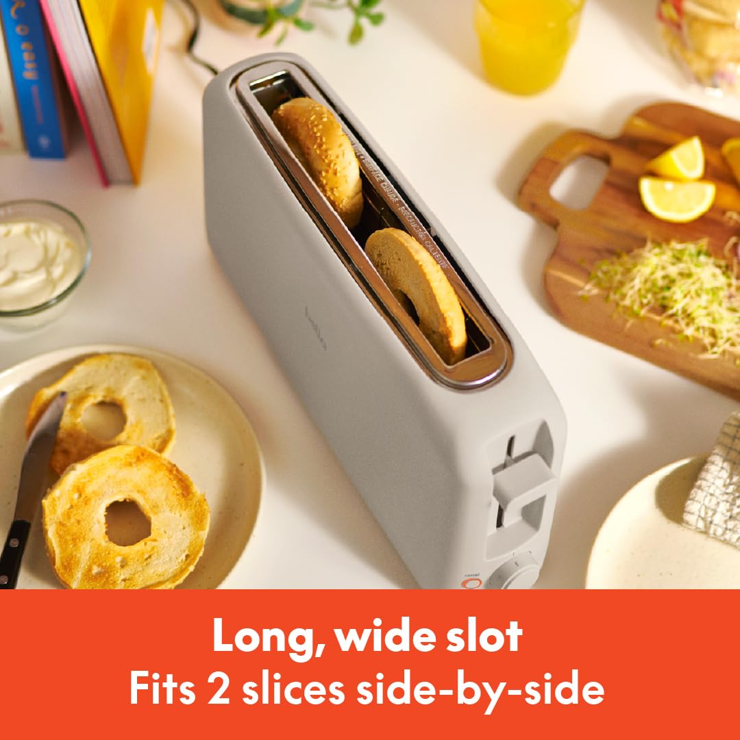 bella 2 Slice Slim Toaster,Fits-anywhere™ Kitchenware,6 Setting Shade Control with Reheat & Cancel Buttons,Fits sourdough,10” Long Slot,Anti Jam & Auto Shutoff,900 Watt,Oatmilk,(Pack of 6) - My Kitchen Products