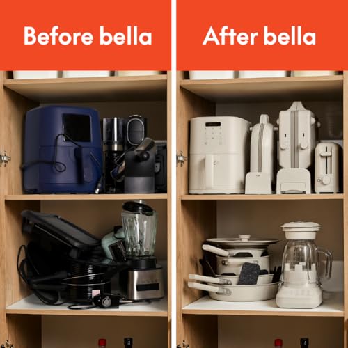 bella 4Qt Slim Air Fryer, Fits-anywhere™ Kitchenware, EverGood™ Ceramic Nonstick Coating, Adjustable Temperature, 6 Preset Cooking Options, 60 Min Auto Shutoff w Audible Tone, 3.3lb Capacity, Plum - My Kitchen Products