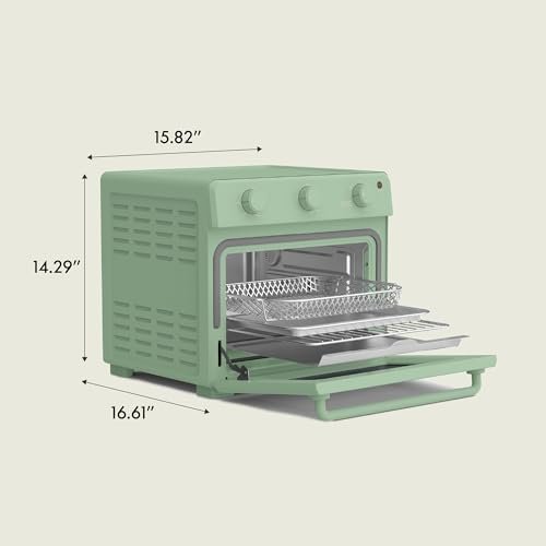 bella Air Fry Toaster Oven, 7 Preset Cooking Options, Dishwasher-Safe EverGood Coated Trays Included, 60-Minute Auto Shutoff w Audible Timer, Power Indicator Light, 1700 Watt, Seaglass - My Kitchen Products
