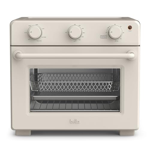 bella Air Fry Toaster Oven, 7 Preset Cooking Options, Dishwasher-Safe EverGood Coated Trays Included, 60-Minute Auto Shutoff w Audible Timer, Power Indicator Light, 1700 Watt, Oatmilk - My Kitchen Products