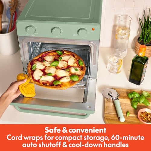 bella Air Fry Toaster Oven, 7 Preset Cooking Options, Dishwasher-Safe EverGood Coated Trays Included, 60-Minute Auto Shutoff w Audible Timer, Power Indicator Light, 1700 Watt, Seaglass - My Kitchen Products