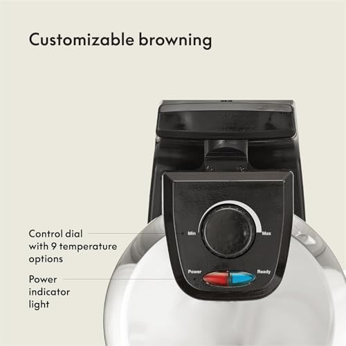 bella Classic Rotating Belgian Waffle Maker with Nonstick Plates, Removable Drip Tray, Adjustable Browning Control and Cool Touch Handles, Stainless Steel - My Kitchen Products
