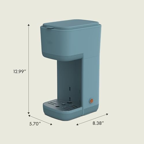 BELLA Single Serve Coffee Maker, K Cup & Coffee Ground Compatible with Removable, Adjustable Drip Tray, Auto Shutoff & Reusable Dishwasher Safe Accessories, Brews 6oz to 14oz, 1000 Watt, Surf - My Kitchen Products