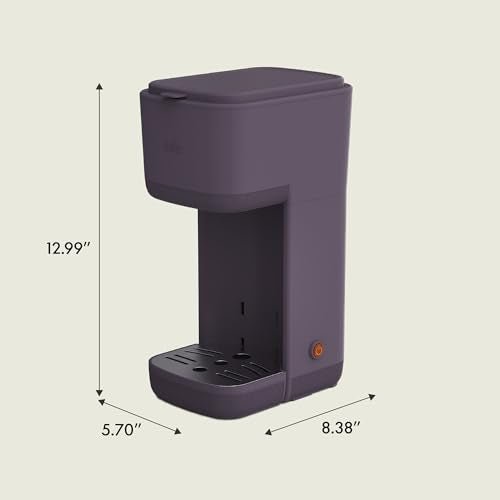 BELLA Single Serve Coffee Maker, K Cup & Coffee Ground Compatible with Removable, Adjustable Drip Tray, Auto Shutoff & Reusable Dishwasher Safe Accessories, Brews 6oz to 14oz, 1000 Watt, Plum - My Kitchen Products