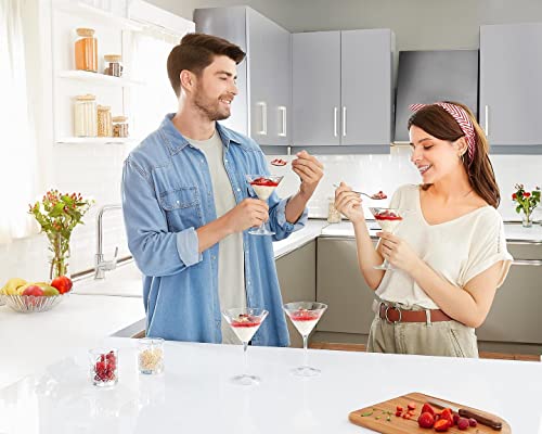 Bella Vino Set of 6 Martini Glasses, Cosmopolitan Margarita Glass Cups, Whiskey, Gin, Tequila, Tall Cocktail Glasses Bar Drinking Glasses Goblet Gift Set. - My Kitchen Products