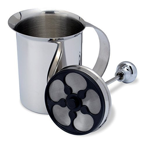 Bellemain Milk Frother Handheld, Thick, Creamy Milk Foam Maker, Warm & Cold Milk Foamer | Stainless Steel Hand Held Frother for Coffee, Latte, Cappuccino, Frappe, Matcha, Hot Chocolate, 14 oz. - My Kitchen Products