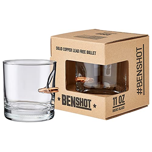BenShot Rocks Glass with Real .308 Bullet - 11oz | Made in the USA - My Kitchen Products