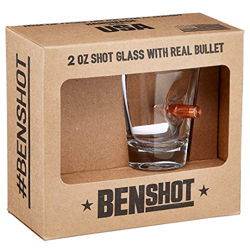 BenShot Shot Glass with Real .308 Bullet - 2oz | Made in the USA - My Kitchen Products