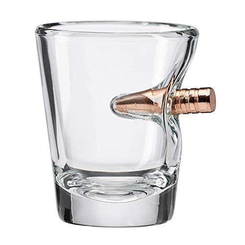BenShot Shot Glass with Real .308 Bullet - 2oz, Made in the USA