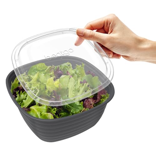 Bentgo Prep - 1-Compartment Bowls with Custom Fit Lids - Reusable, Microwaveable, Durable, PFAS & BPA-Free, Freezer and Dishwasher Safe Meal Prep Food Storage - 10 Bowls & 10 Lids (Graphite) - My Kitchen Products
