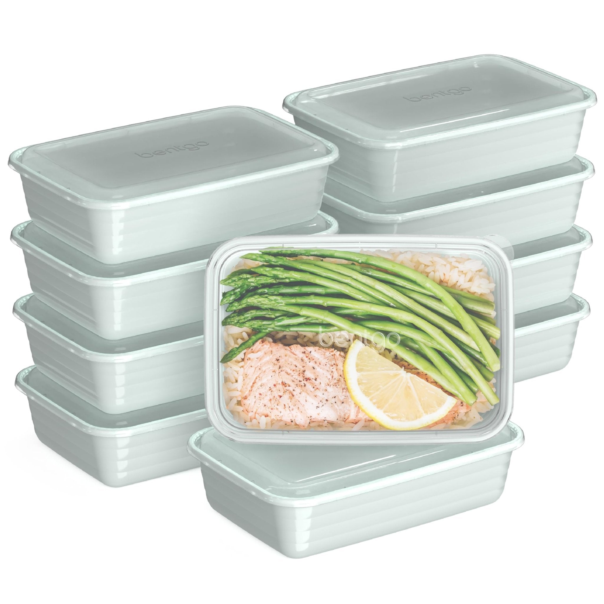 Bentgo Prep - 20-Piece 1-Compartment Reusable Meal Prep Containers with Lids, PFAS & BPA Free Materials, Durable, Microwave, Freezer, & Dishwasher Safe To Go Food Storage (Mint) - My Kitchen Products