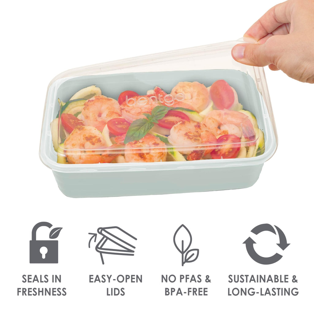 Bentgo Prep 60-Piece Meal Prep Kit - Reusable PFAS & BPA-Free Food Containers, 1-Compartment, 2-Compartment, & 3-Compartments - Microwave, Freezer, & Dishwasher Safe (Floral Pastels) - My Kitchen Products