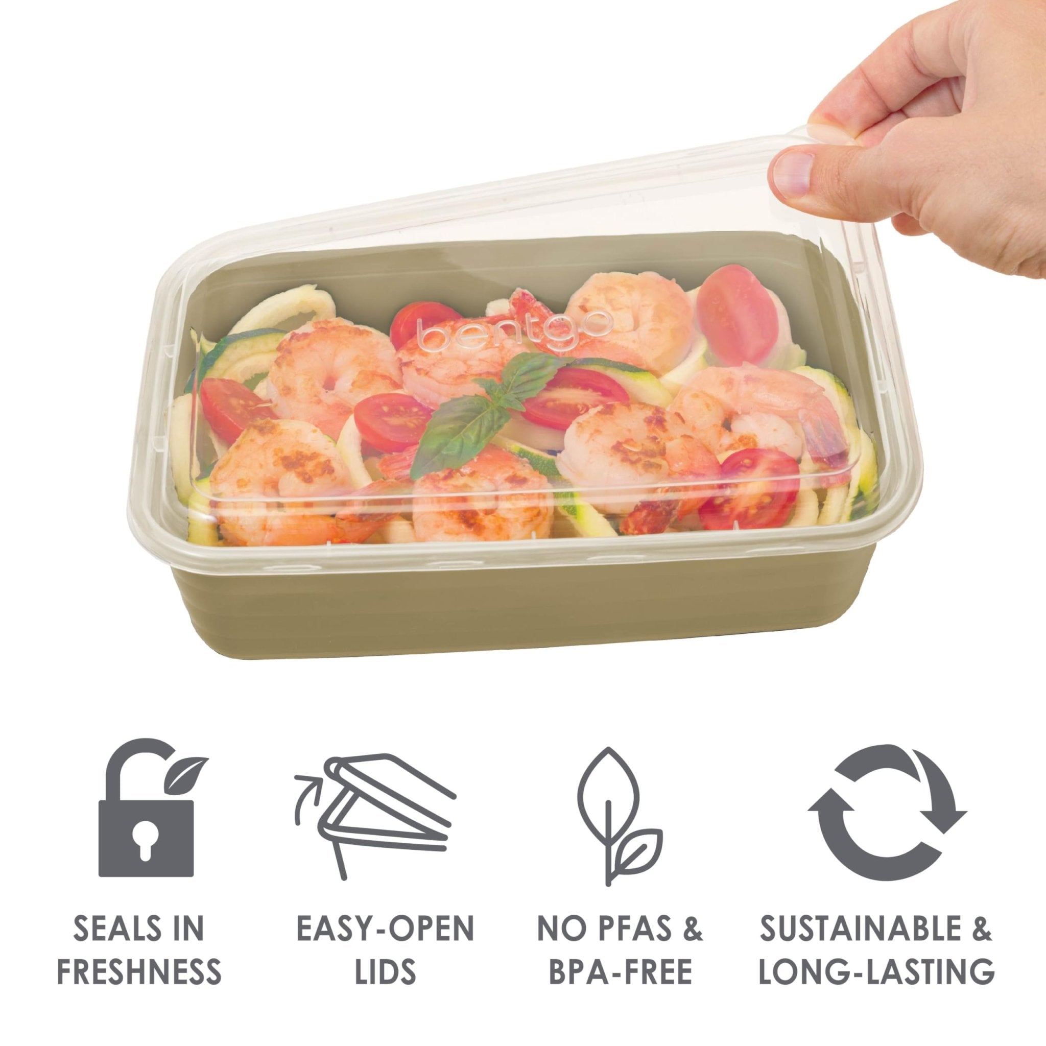 Bentgo Prep 60-Piece Meal Prep Kit - Reusable PFAS & BPA-Free Food Containers, 1-Compartment, 2-Compartment, & 3-Compartments - Microwave, Freezer, & Dishwasher Safe (Gleam Metallics) - My Kitchen Products